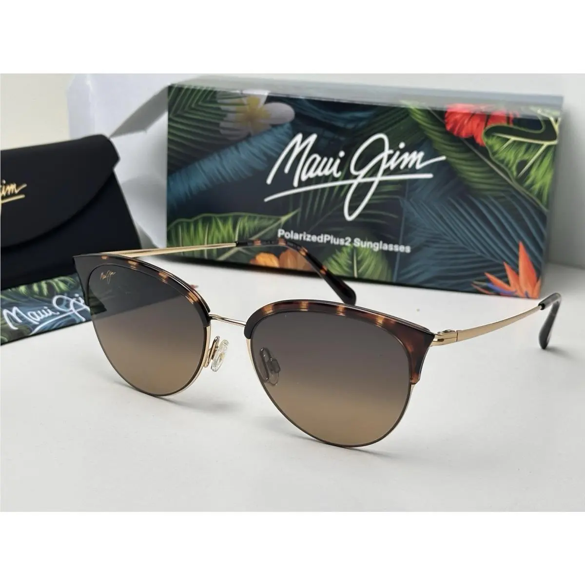 Maui Jim Olili Tortoise-gold Hcl Bronze Polarized Sunglasses HS330-10
