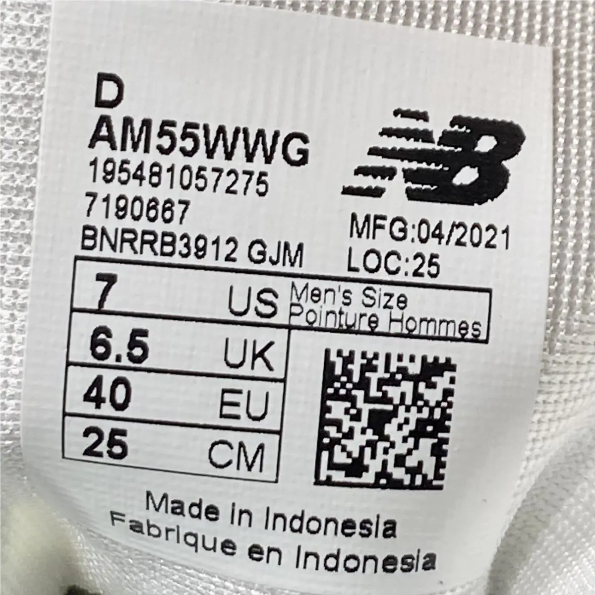 New Balance shoes - New Balance 55 - AM55WWG - White (UPC: 195481057275) 9