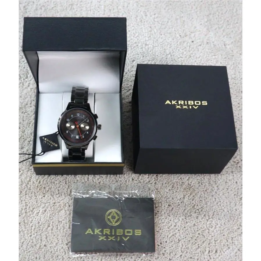 Men`s Akribos Xxiv AK1071 Chronograph Stainless Steel Watch