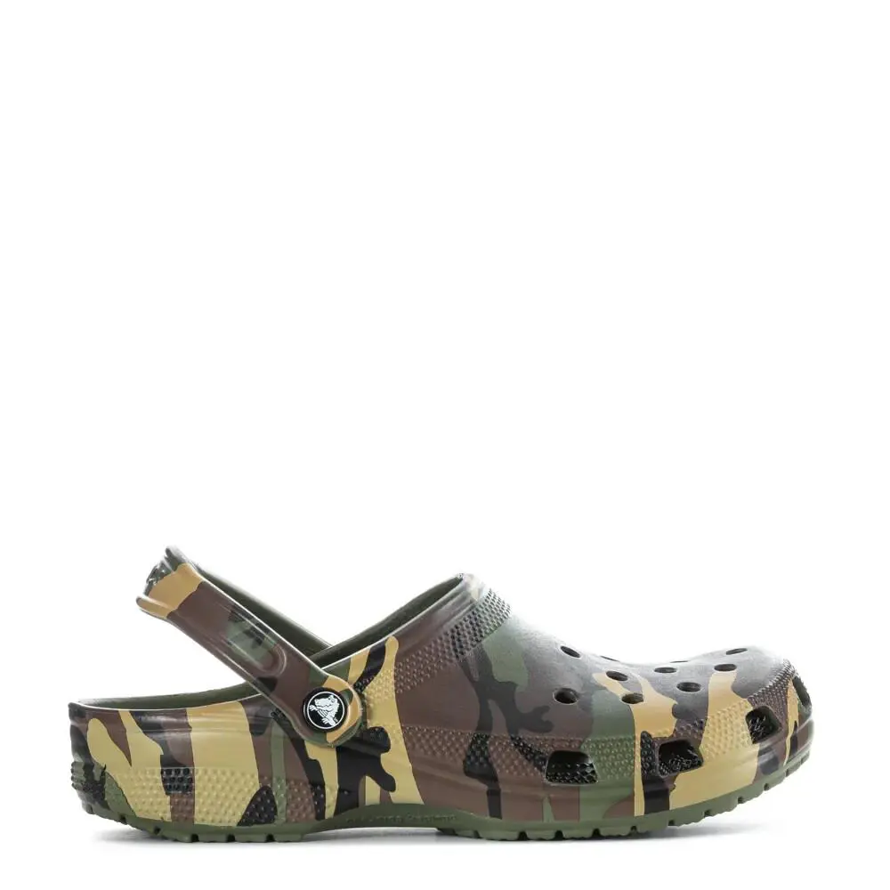 Crocs Camo/army Green/multi Classic Clog Shoes Men`s Sizing Sandals Shoes - Green