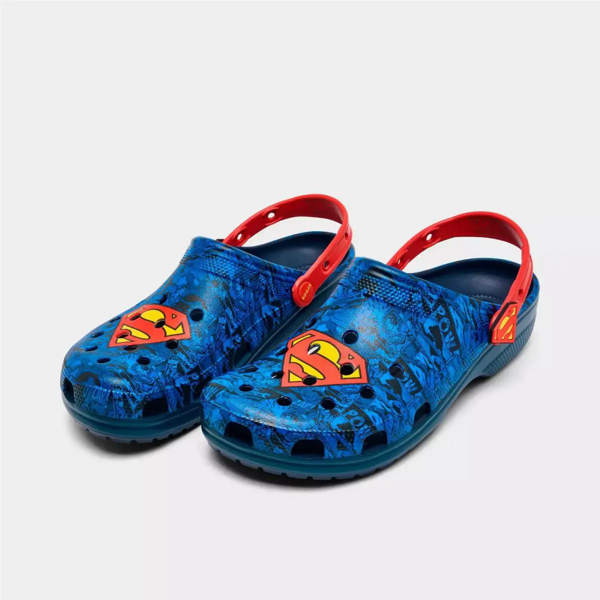 Men`s Crocs x Superman Classic Clog Shoes Blue/red/yellow