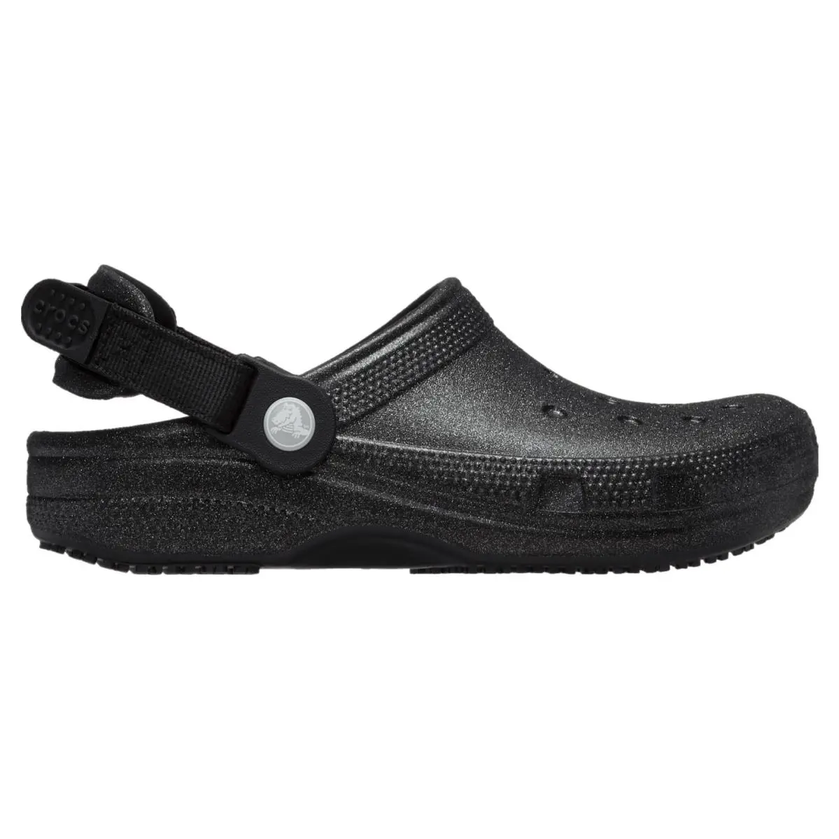 Crocs Classic Work Graphic Clog Slip-on Unisex Shoes Black Glitter Size 8-10 NU
