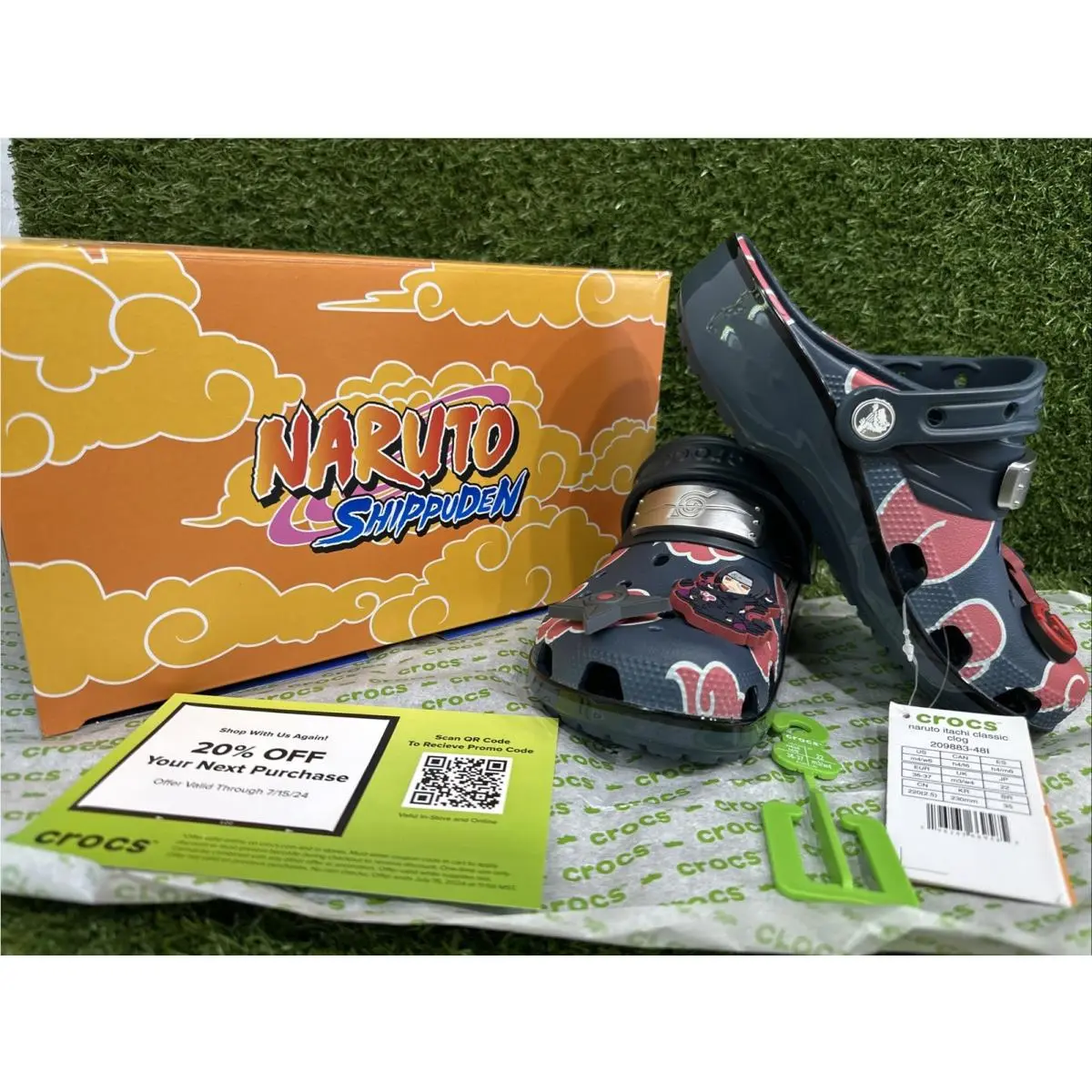 Crocs Naruto Itachi Clogs Shippuden Classic 209883-48I Unisex Man 4 Woman 6