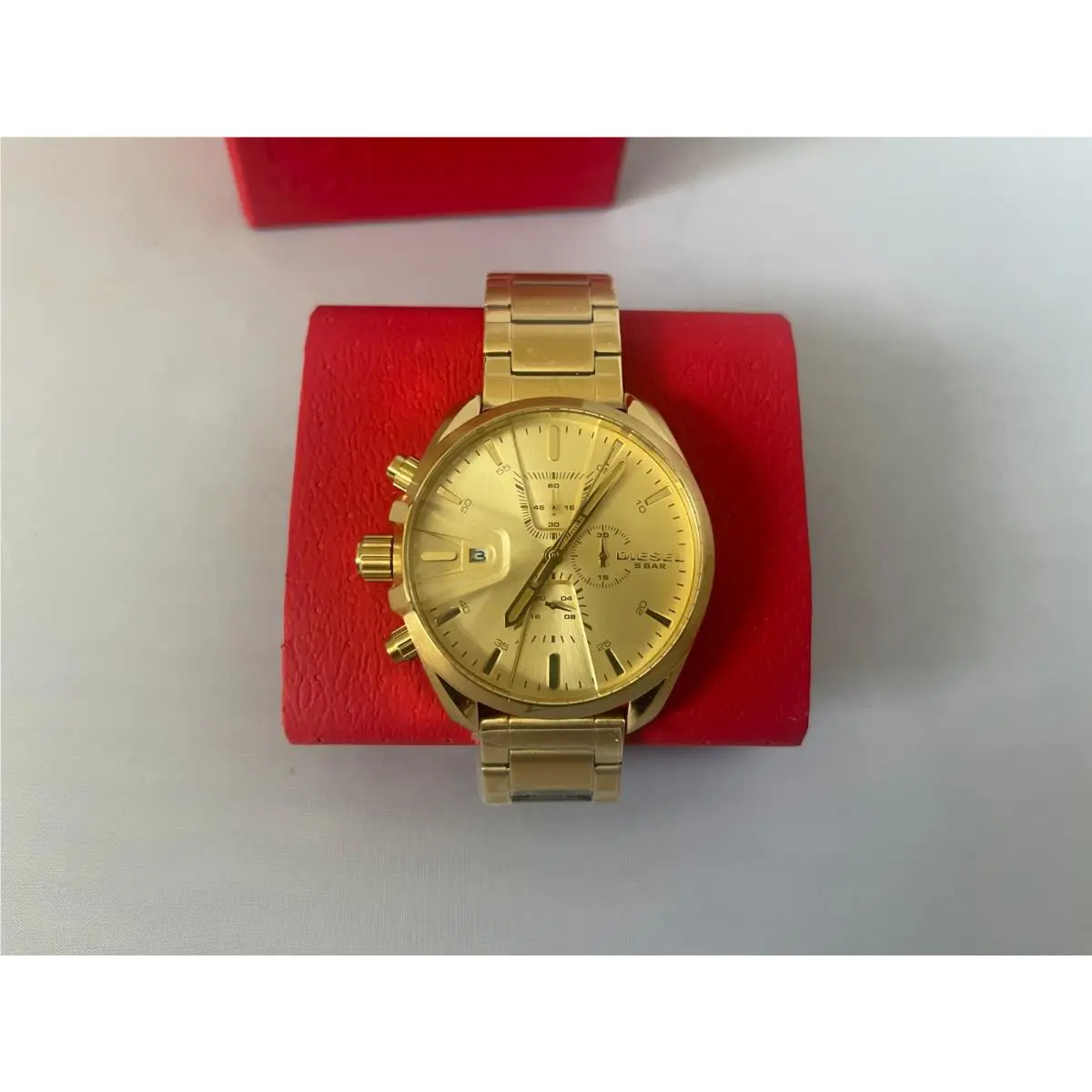 Diesel Men`s MS9 Chronograph Gold-tone Steel Watch DZ4475