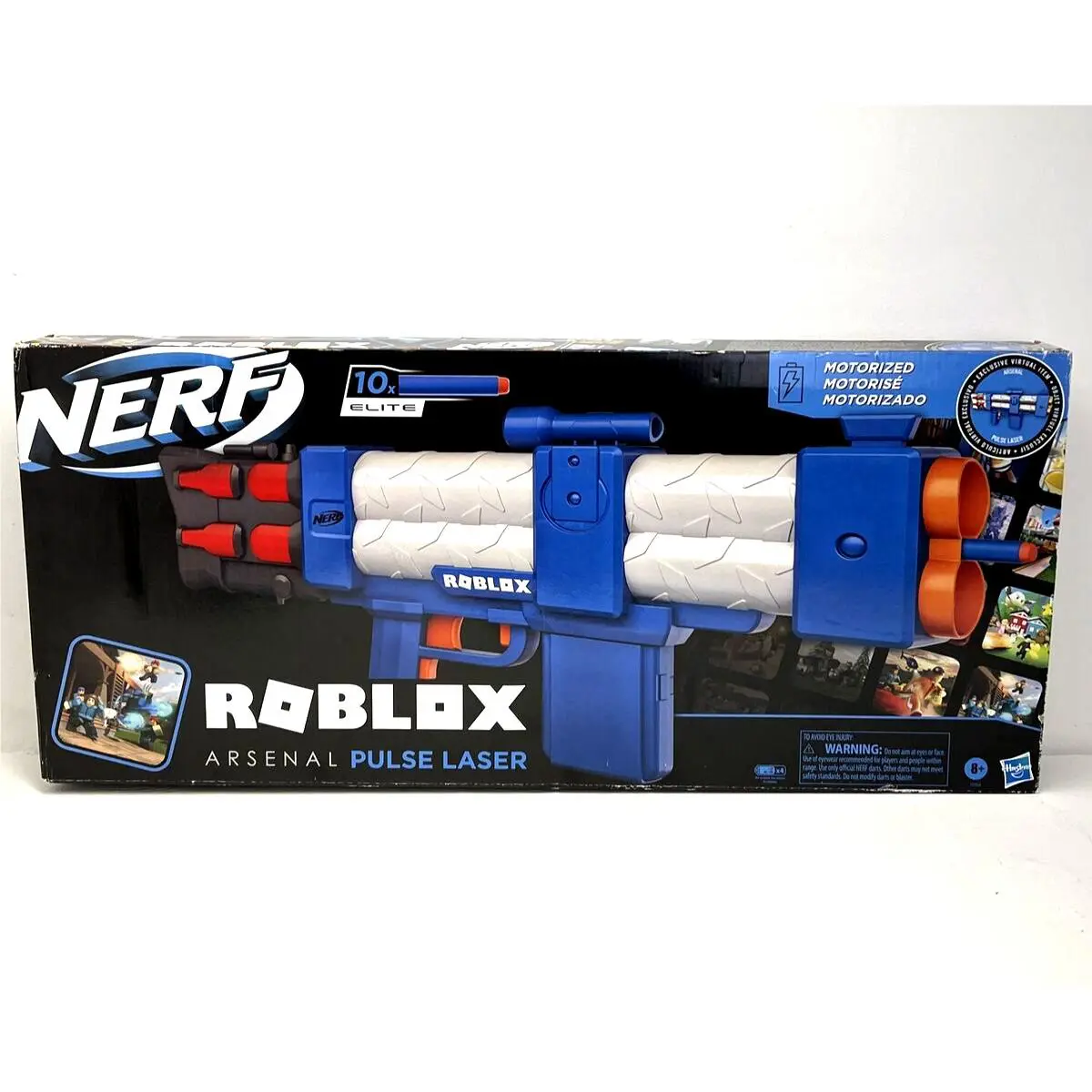 Hasbro Nerf Roblox Arsenal Pulse Laser Motorized Dart Blaster 2021 with Code