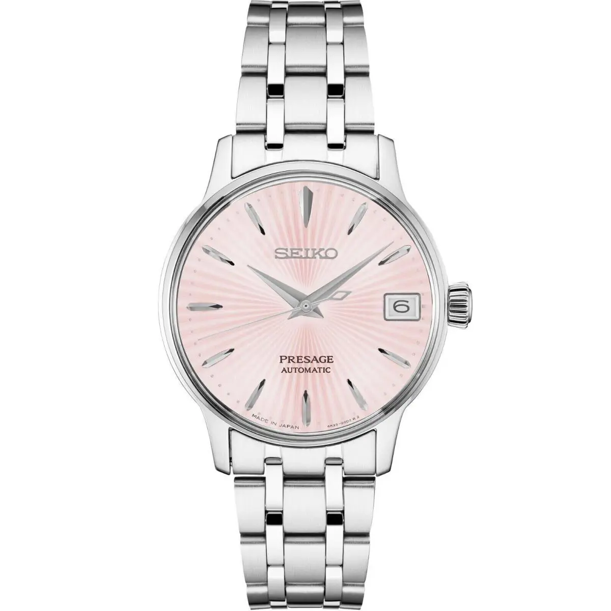 Seiko Presage Automatic Pink Dial Stainless Steel Women’s Watch SRP839