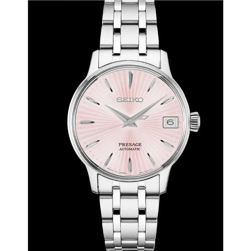 Seiko Women`s Presage Automatic Pink Dial SRP839J1 - Dial: Pink, Band: Silver