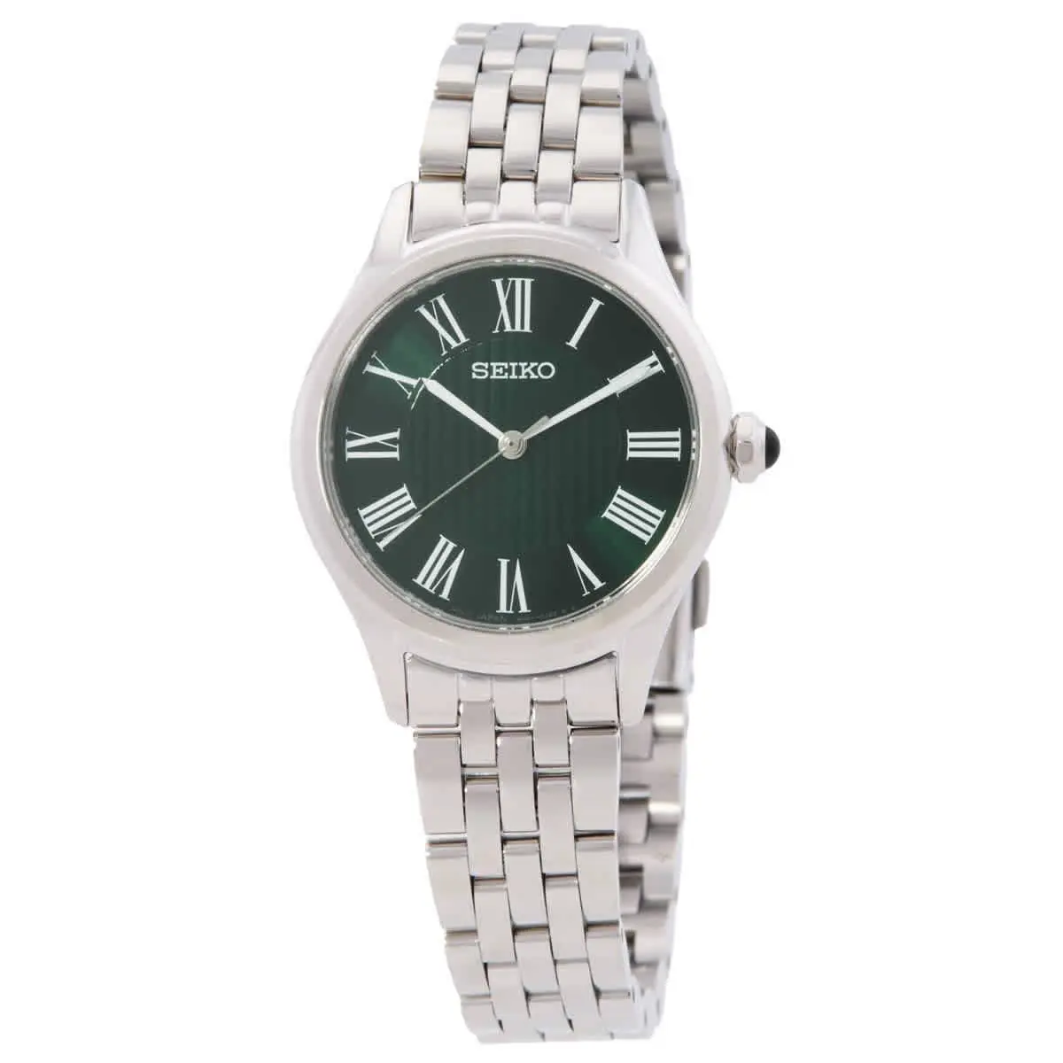 Seiko Classic Quartz Green Dial Ladies Watch SUR611P1 - Green, Dial: Green, Band: Silver-tone