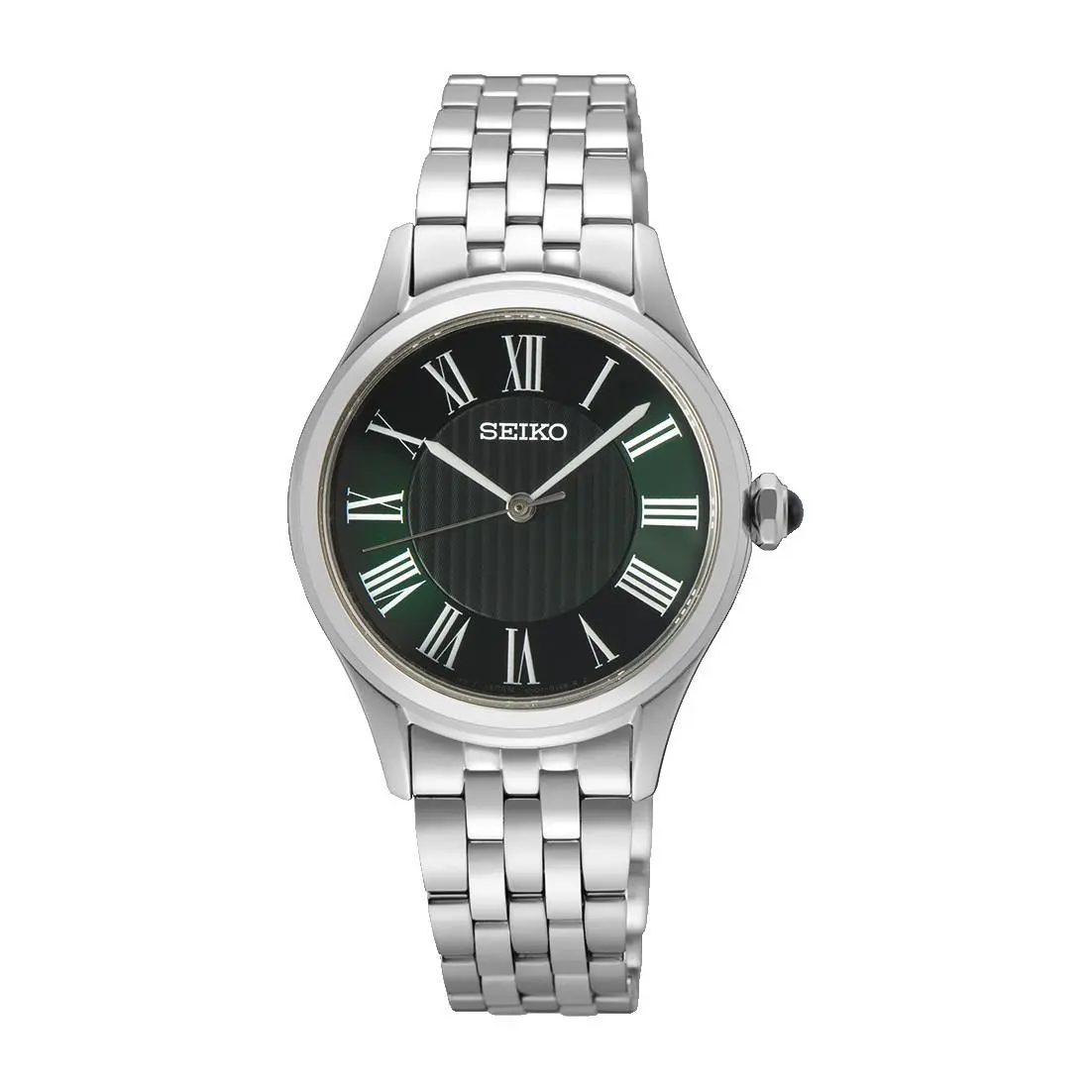Essentials Quartz Green Dial Stainless Steel Women`s Watch SUR611 by Seiko