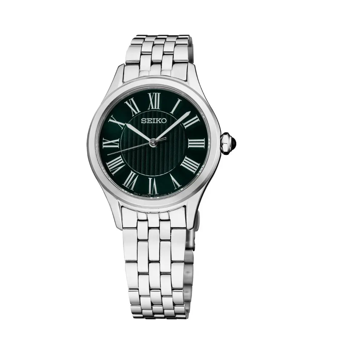 Essentials SUR611 29 mm Steel Roman Green Dial Quartz Women`s Watch by Seiko