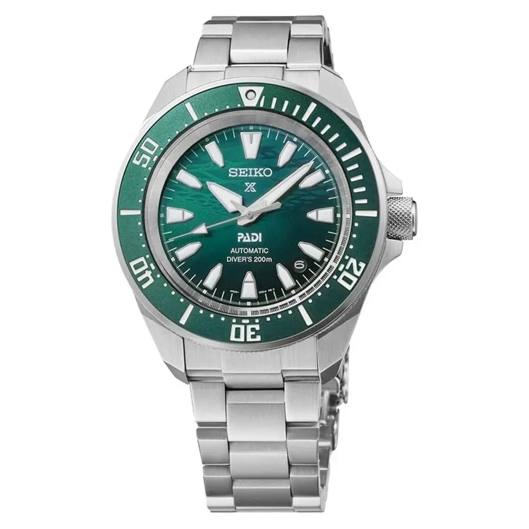 Seiko Prospex 41.7mm Green Dial Stainless Steel Watch SRPL53