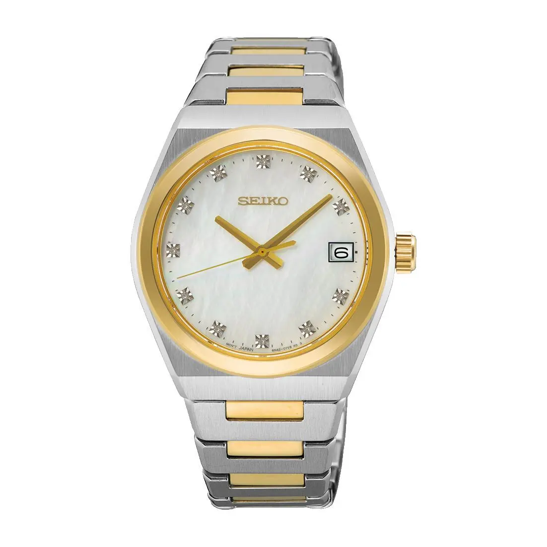 Diamonds Mother of Pearl Dial Women`s Watch SUR604 by Seiko
