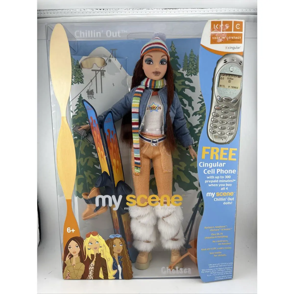 in The Box 2003 Mattel Barbie Doll My Scene Chillin’ Out Chelsea Ski