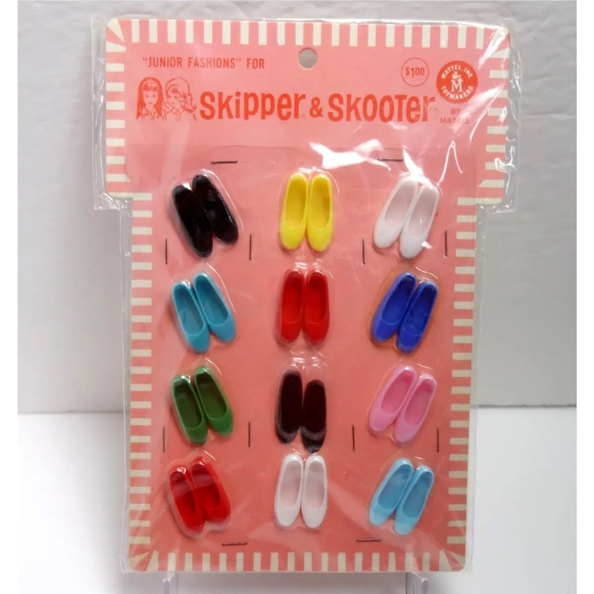 Vtg 1964 Skipper Skooter Doll Shoes Junior Fashions Mattel 12 Pair w/ Booklet