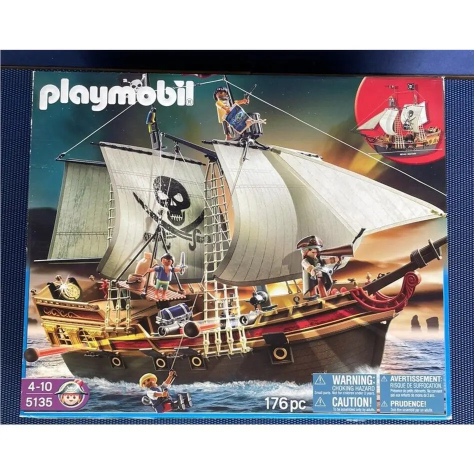 Playmobil 5135 - Large Pirate Ship - Mib From 2011 - Box Slightly Worn