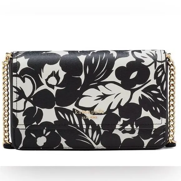 New Kate Spade Printed Wallet on Chain Bag Retail