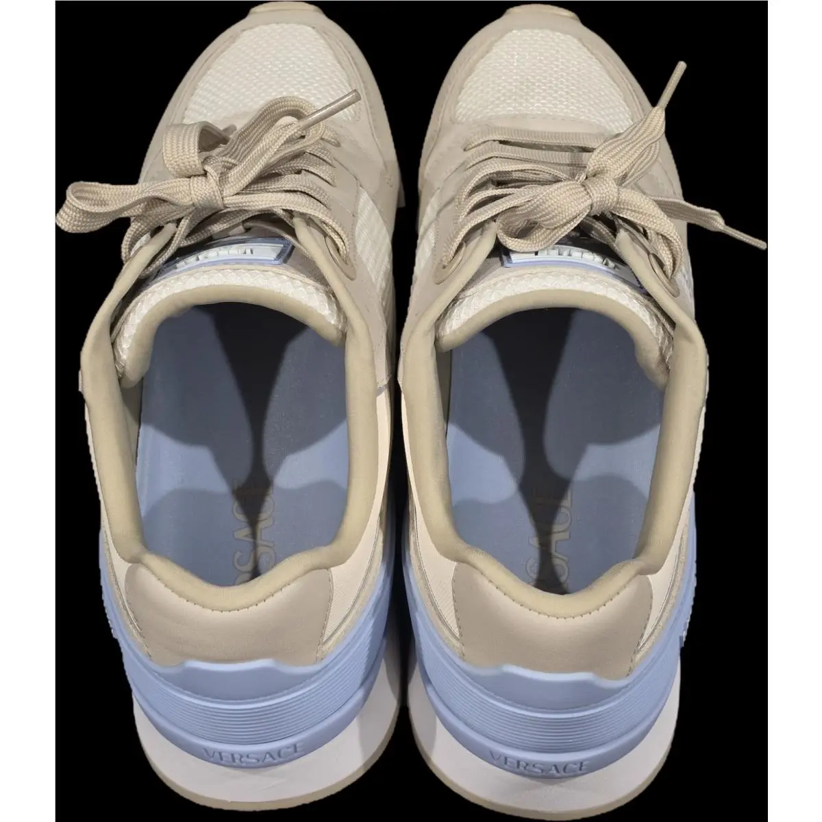 Msrp- Versace Mesh-panelled Lace-up Sneakers- 43/10 Rare