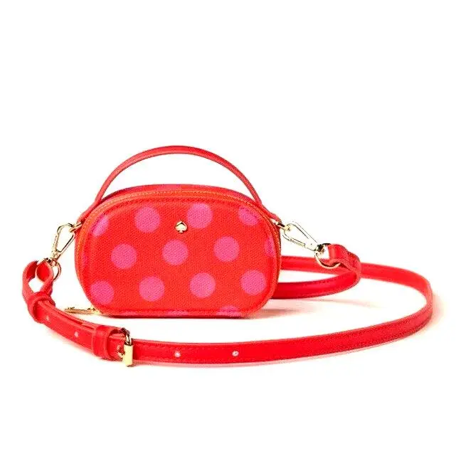 Kate Spade New York Target Pink Red Polka Dot Mini Crossbody Bag