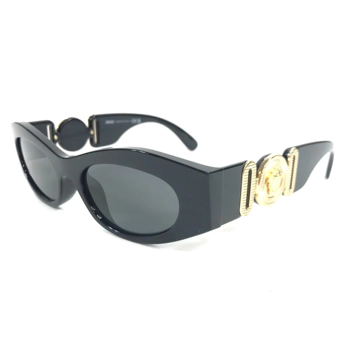 Versace Sunglasses MOD.4480-U GB1/87 Black Gold Cat Eye Frames with Gray Lenses