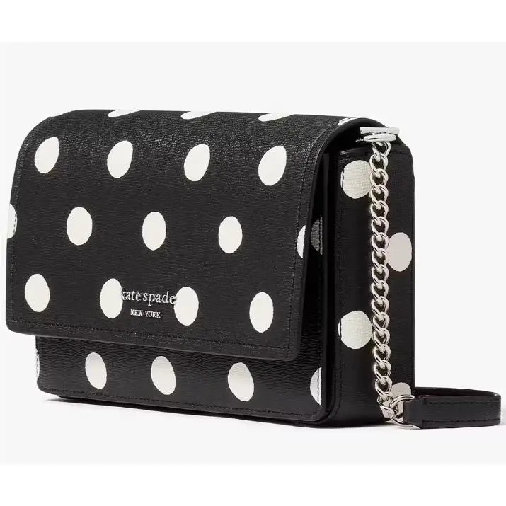 Kate Spade Morgan Sunshine Dot Flap Chain Wallet Crossbody Bag KF926 Purse