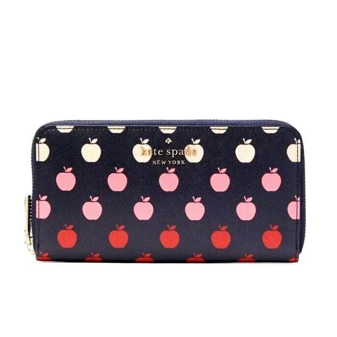 Kate Spade Staci Large Continental Wallet Orchard Degrade Print Blue Multi K8296
