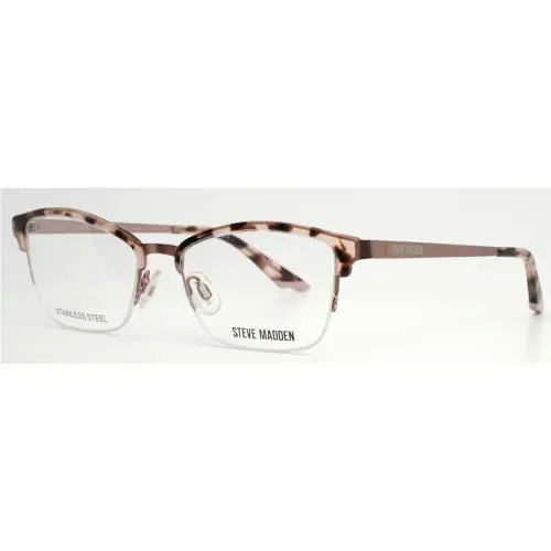 Steve Madden Karisma Rose Tortoise Womens Semi Cat Eye Eyeglasses 52-17-130 B:35