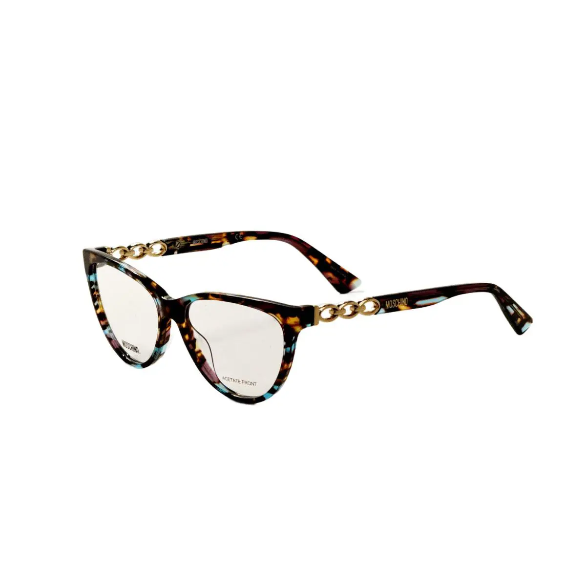 Moschino Woman 53mm Brown Blue Havana Opticals MOS589-X8Q-53