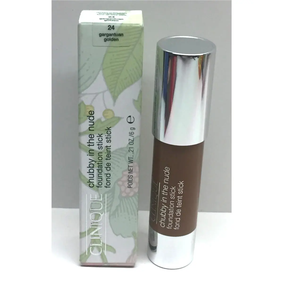 Clinique Chubby In The Nude Foundation Chubby IN The Foundation Stick 24 Gargantuan Golden 0.21 OZ