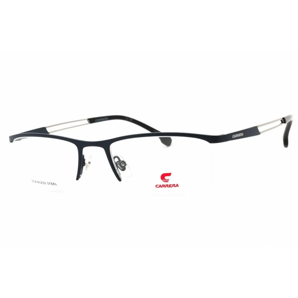 Carrera Men`s Eyeglasses Matte Blue Metal Rectangular Frame Carrera 8901 0FLL 00