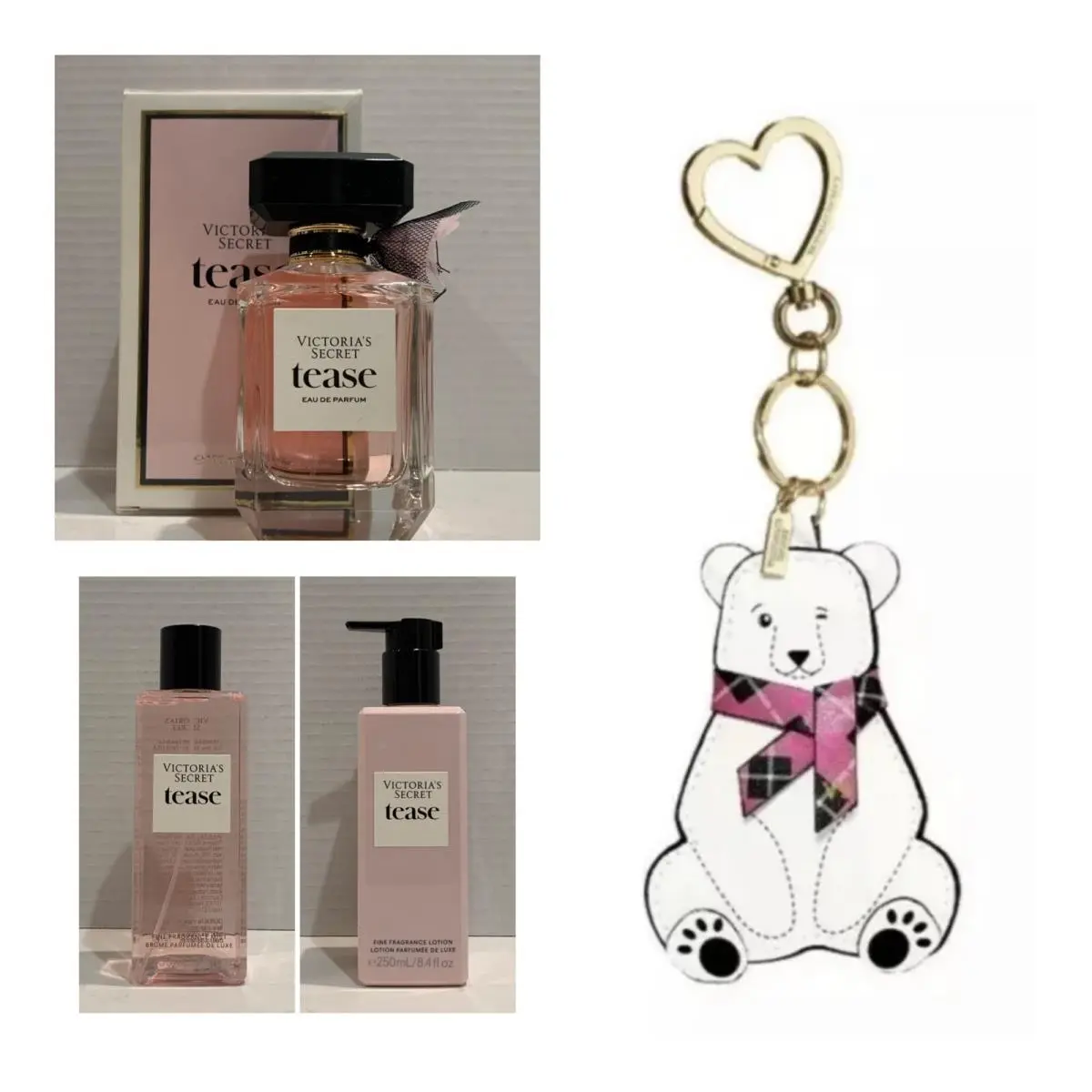 Victoria`s Secret Tease Eau de Parfum 3.4 Fl.oz. / Mist / Lotion / Keycha by Victoria's Secret