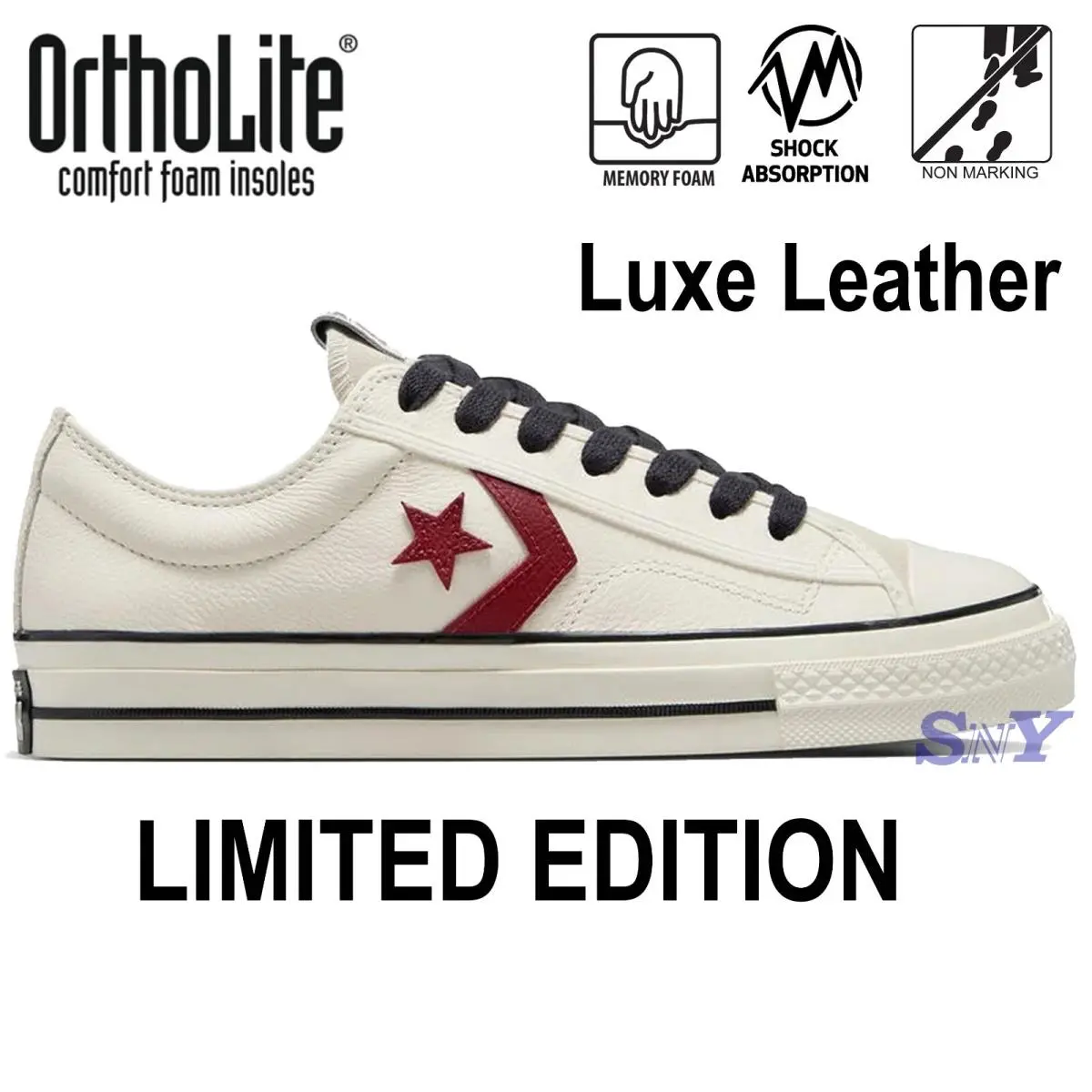 Converse Star Player 76 Leather Suede Low Top Sneakers Men’s A14247C White - White