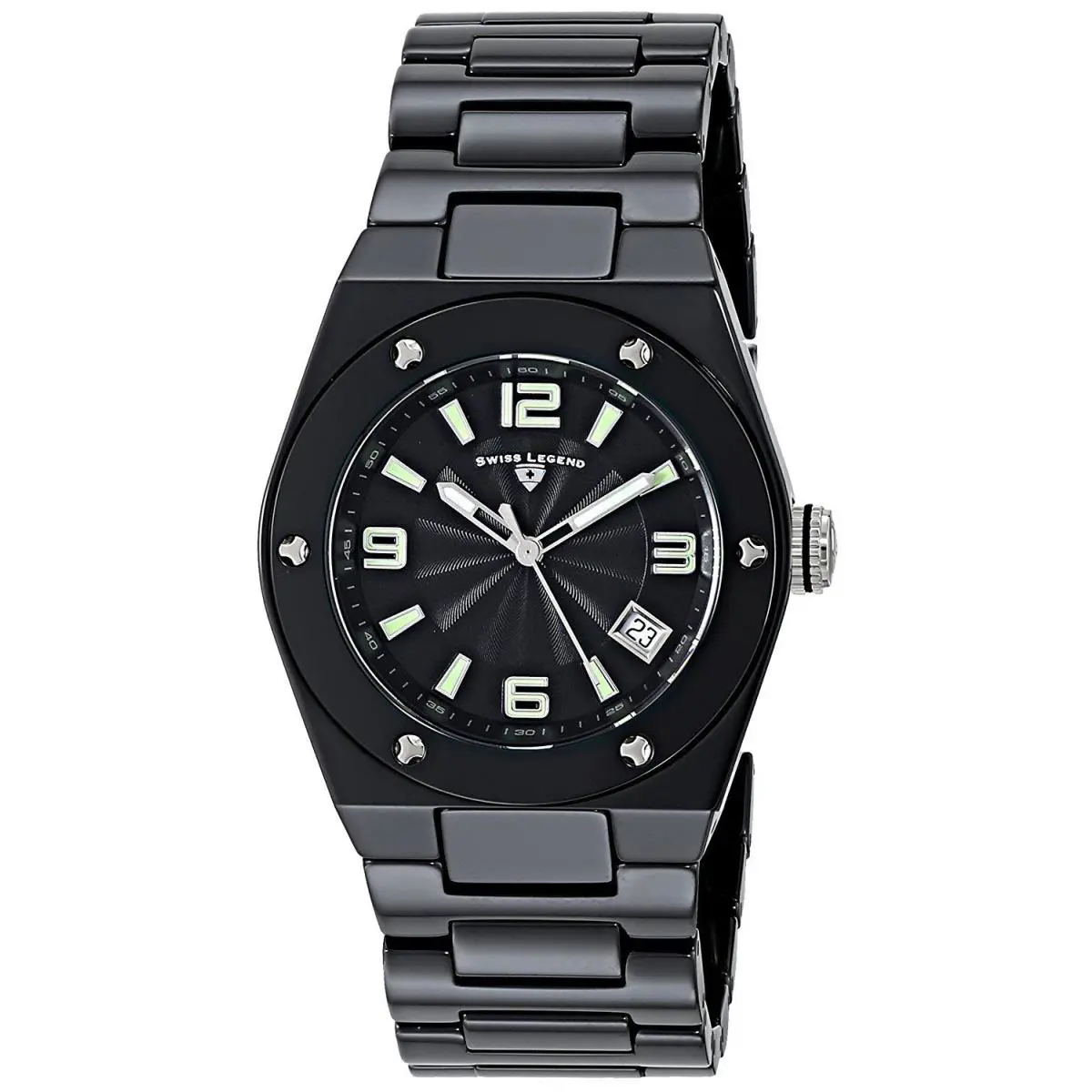 Swiss Legend Throttle Black Ceramic Women`s Quartz Watch 10054-BKBTSA