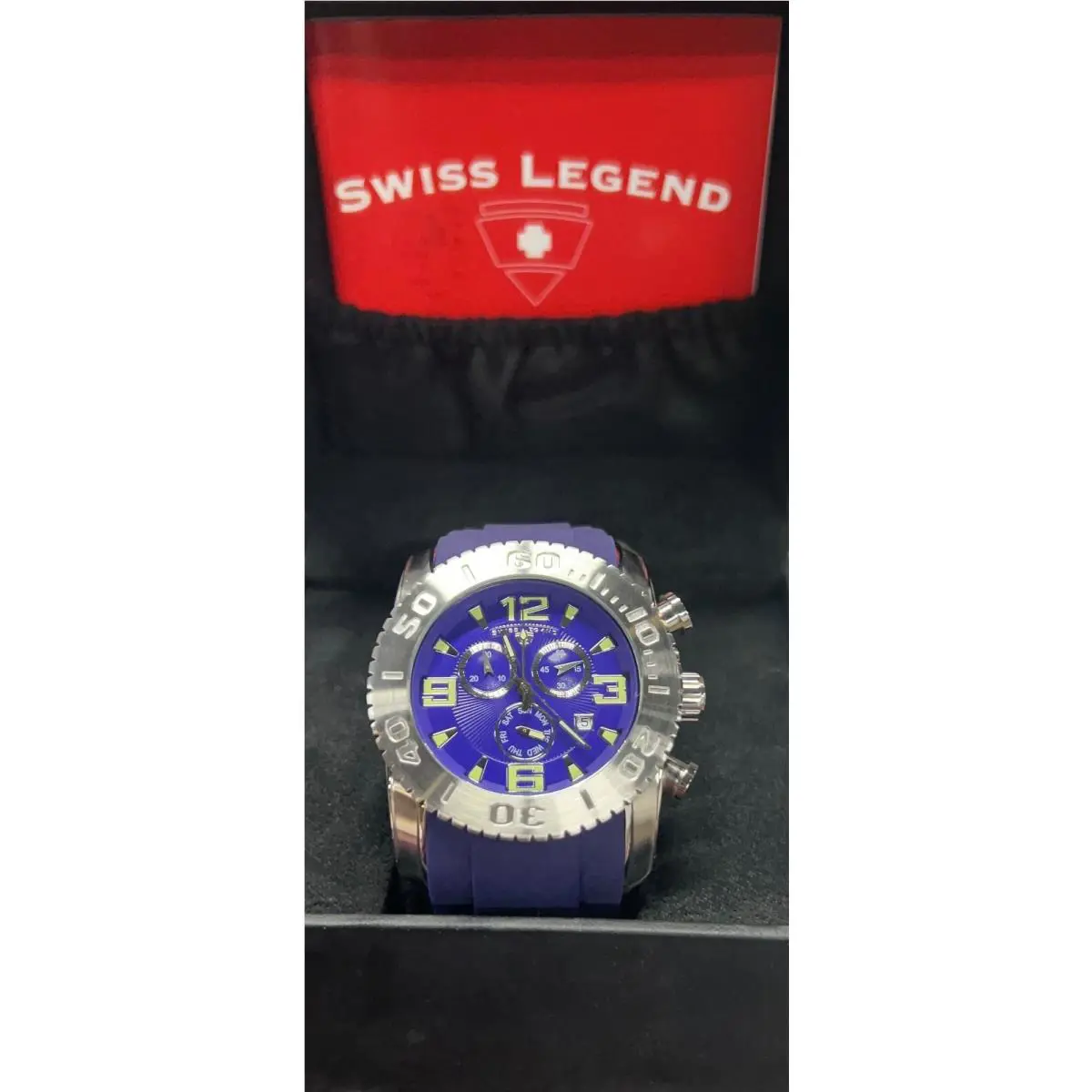 Swiss Legend Men`s 10067-011 Commander Analog Quartz Purple Watch