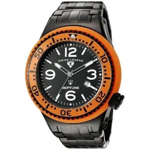 Swiss Legend 21819P-BB-11-OA Neptune Force Analog Display Swiss Quartz Blck Watc