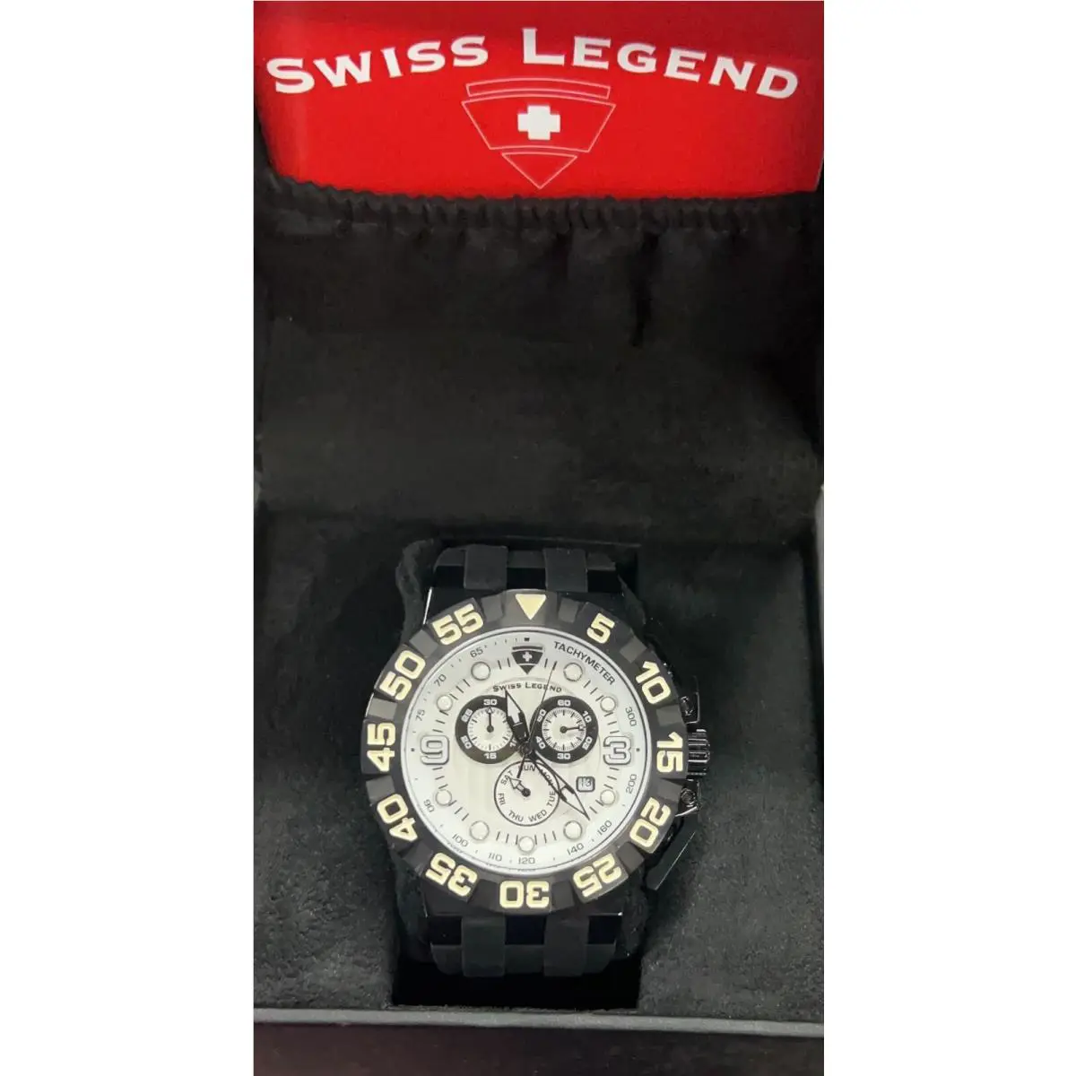 Swiss Legend Men`s 10125-BB-02S Challenger Analog Display Swiss Quartz Blck Watc