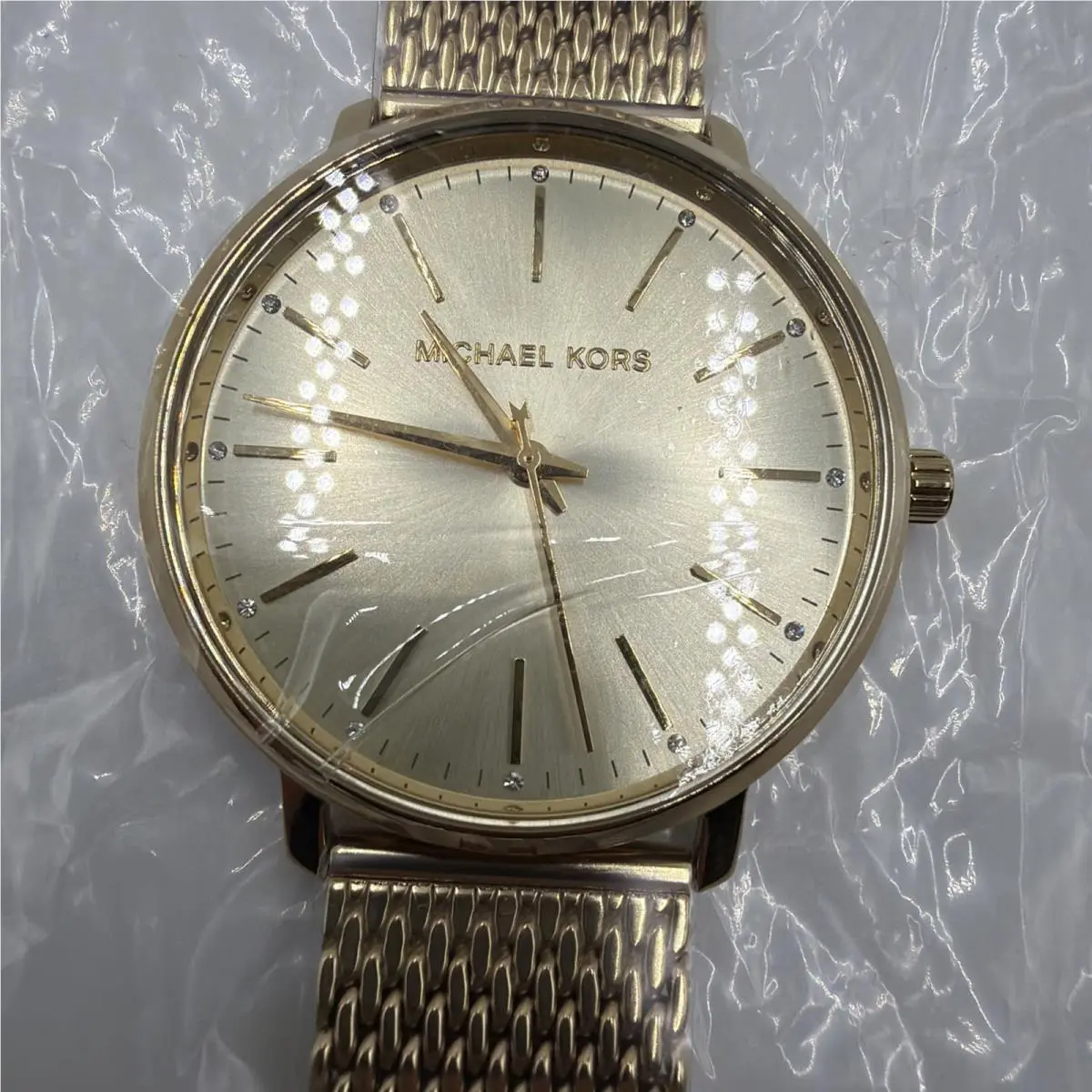 Michael Kors Pyper Quartz Crystal Gold Dial Ladies Watch MK4339 Z4-A8