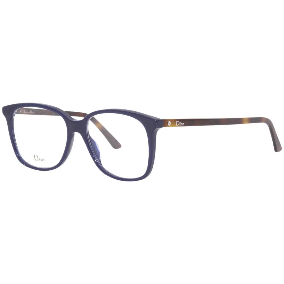 Christian Dior Montaigne55 Jbw Eyeglasses Frame Women`s Blue Havana 52mm - Frame: Blue
