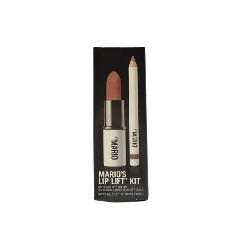 Mario Pink Lip Color Set Ultra Suede Lipstick Pencil Duo Soft Matte Finish by Makeup by Mario