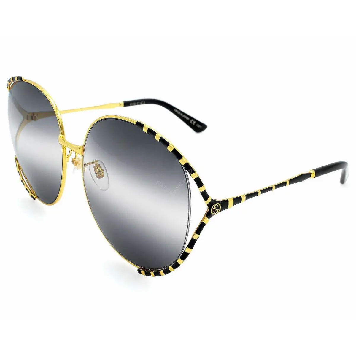 Gucci Gold/gray Lens 64-135mm Women`s Sunglasses GG0595S 005
