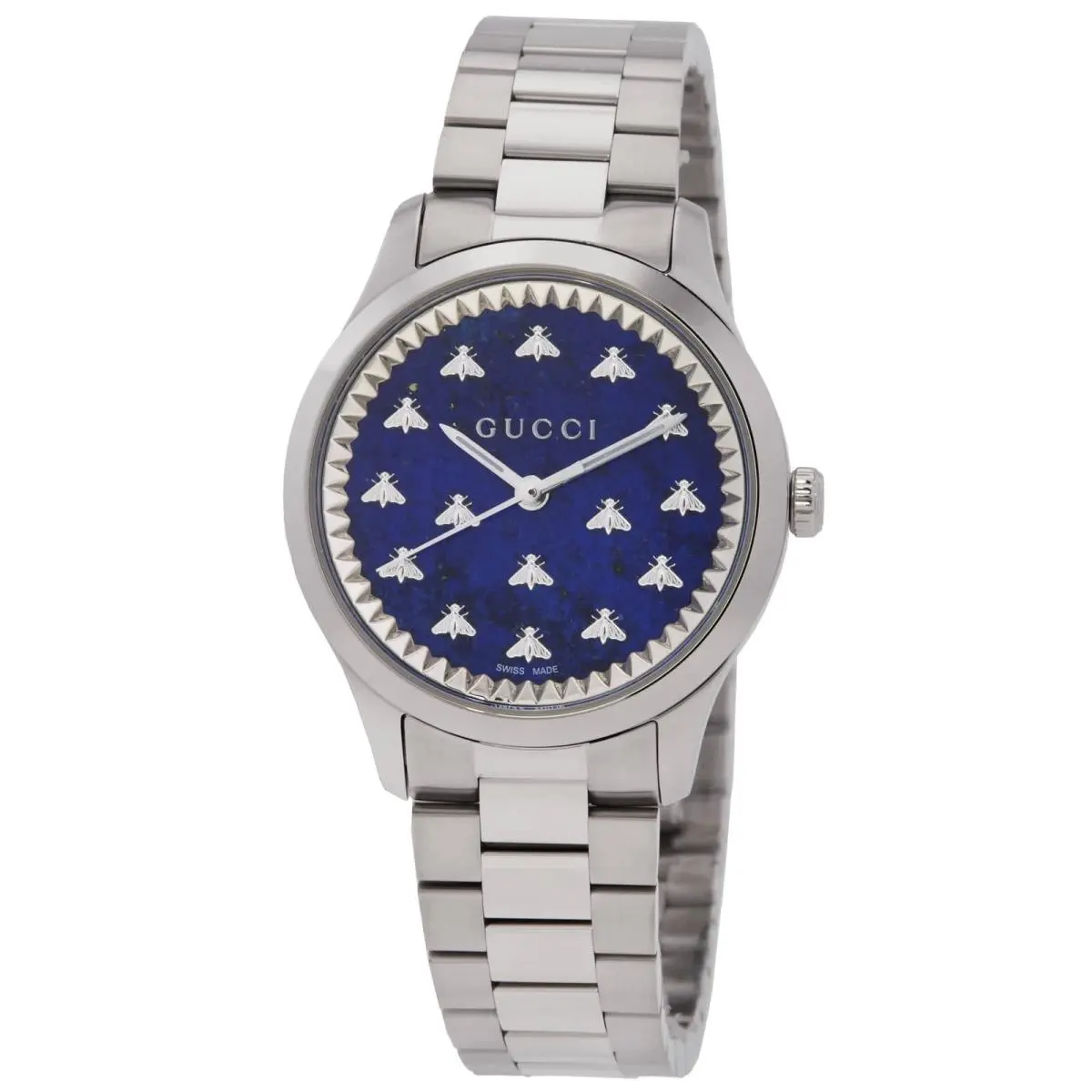 G-timeless Watch with Bees Blue Dial Ladies Watch YA1265043 by Gucci