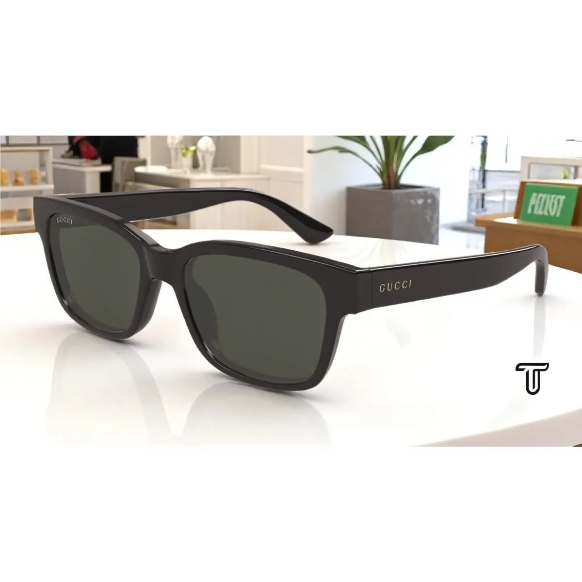 Gucci G1716S 003 Institutional Logo Grey Grey 54 mm Men`s Sunglasses