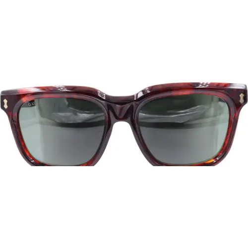 Gucci Squared Polished Havana Gray Unisex Sunglasses GG1523S 002 53