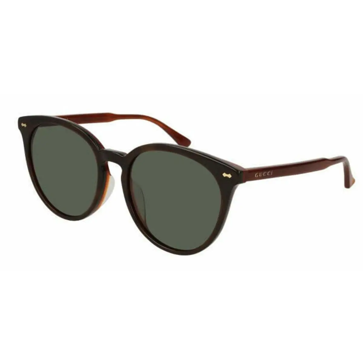 Gucci Havana Green Round Women`s Sunglasses GG0195SK 005
