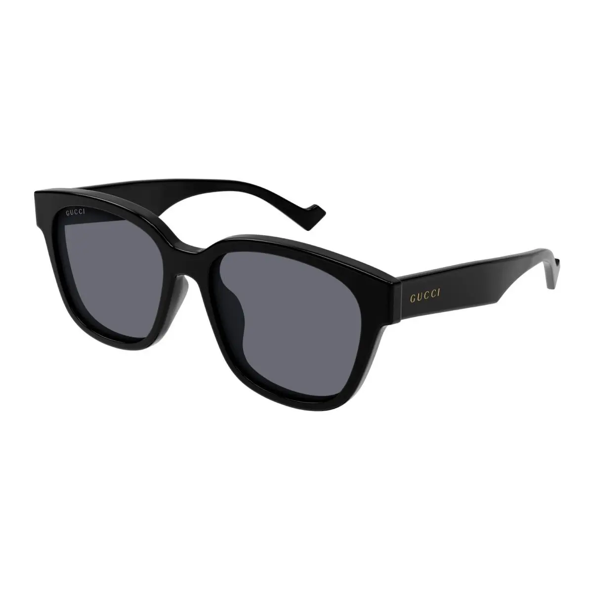 Gucci GG1430SK 001 Institutional Logo Black Grey 57 mm Men`s Sunglasses