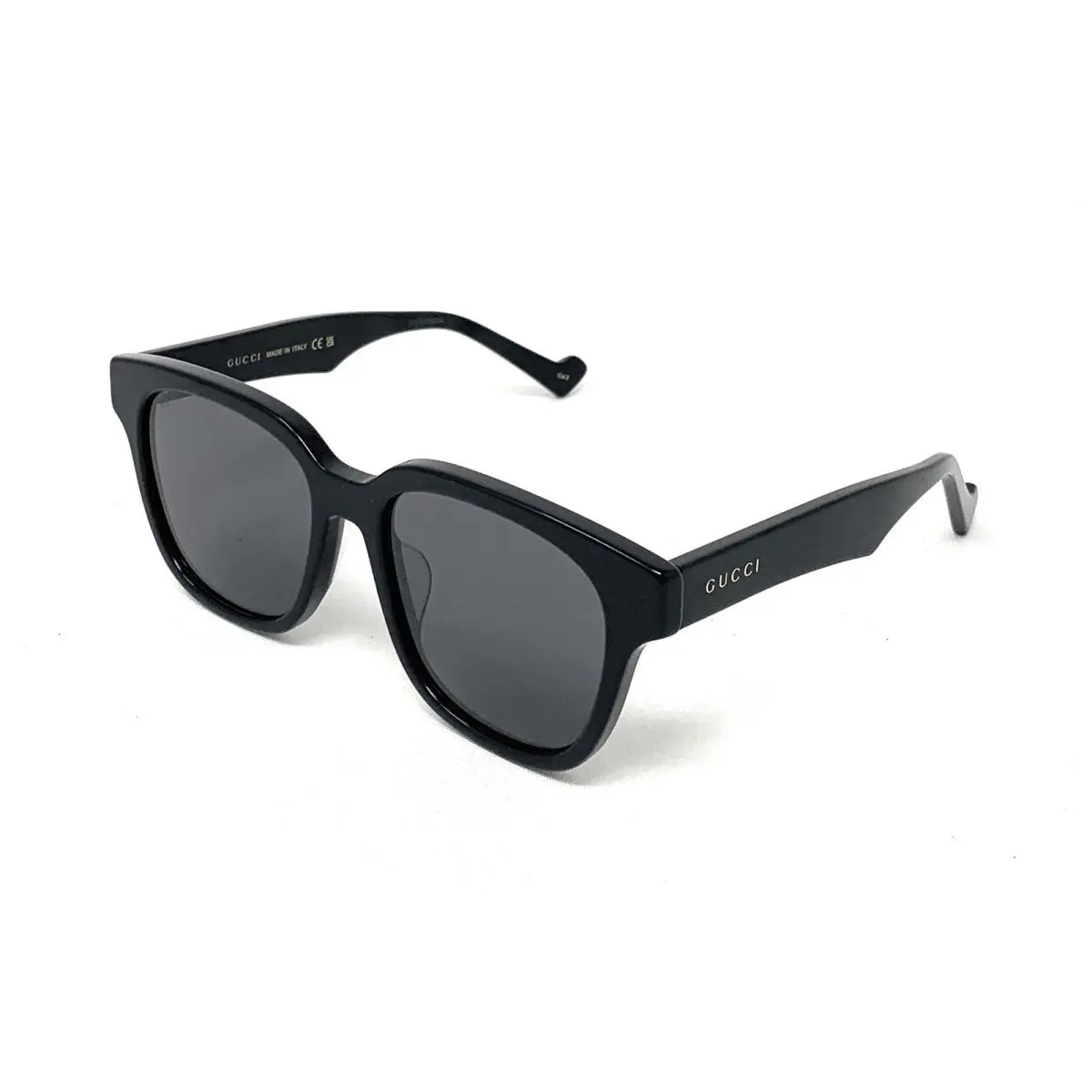 Gucci Men`s Sunglasses GG1430SK 001 Shiny Black Square 57mm