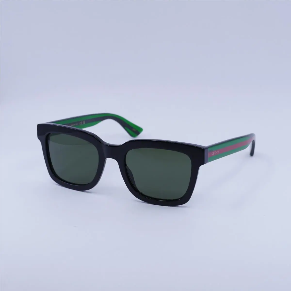 Gucci GG0001SN 002 Black and Green with Red Stripe/green 52-21-145