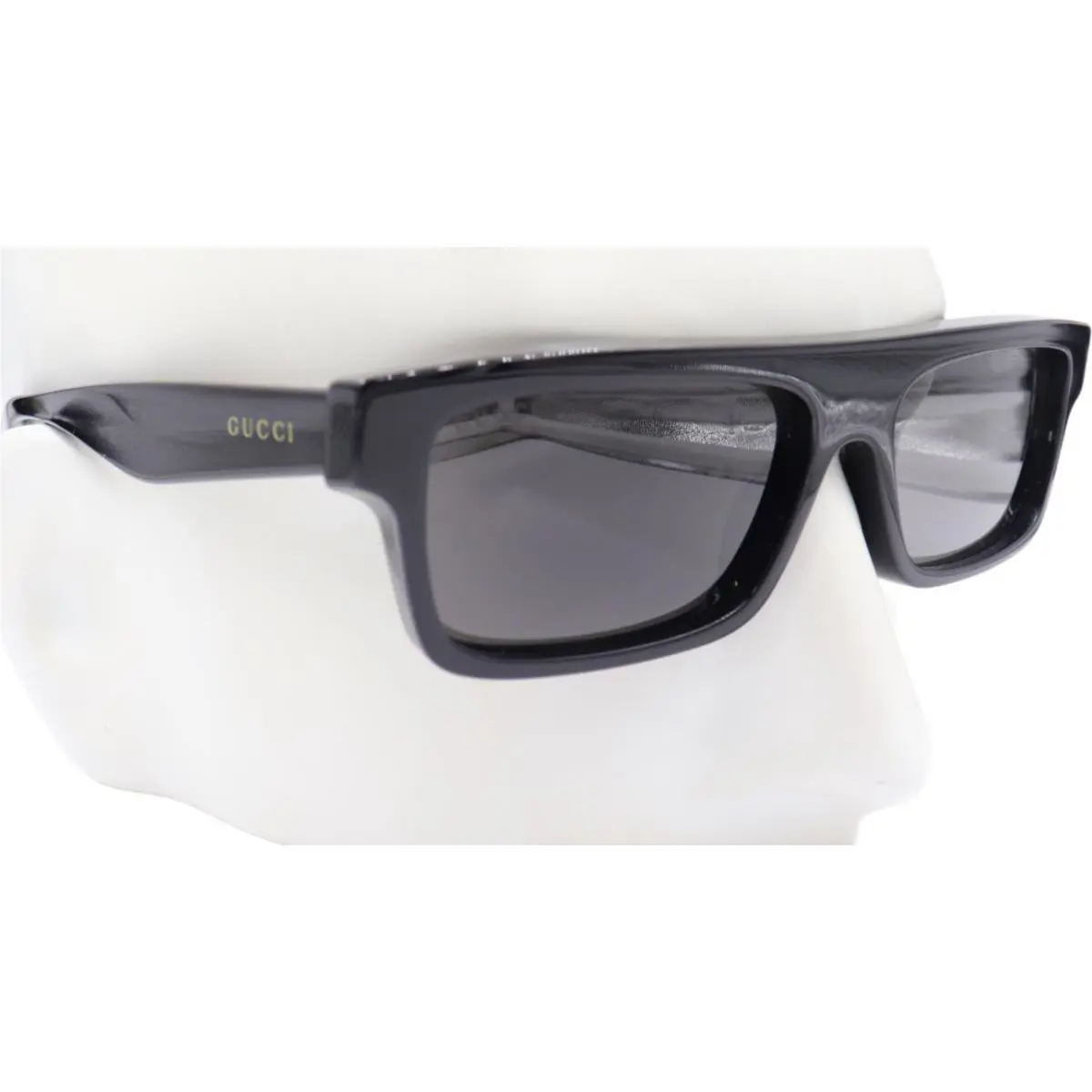 Gucci Black Rectangle Gray Lens Unisex Sunglasses GG1616S 001 57