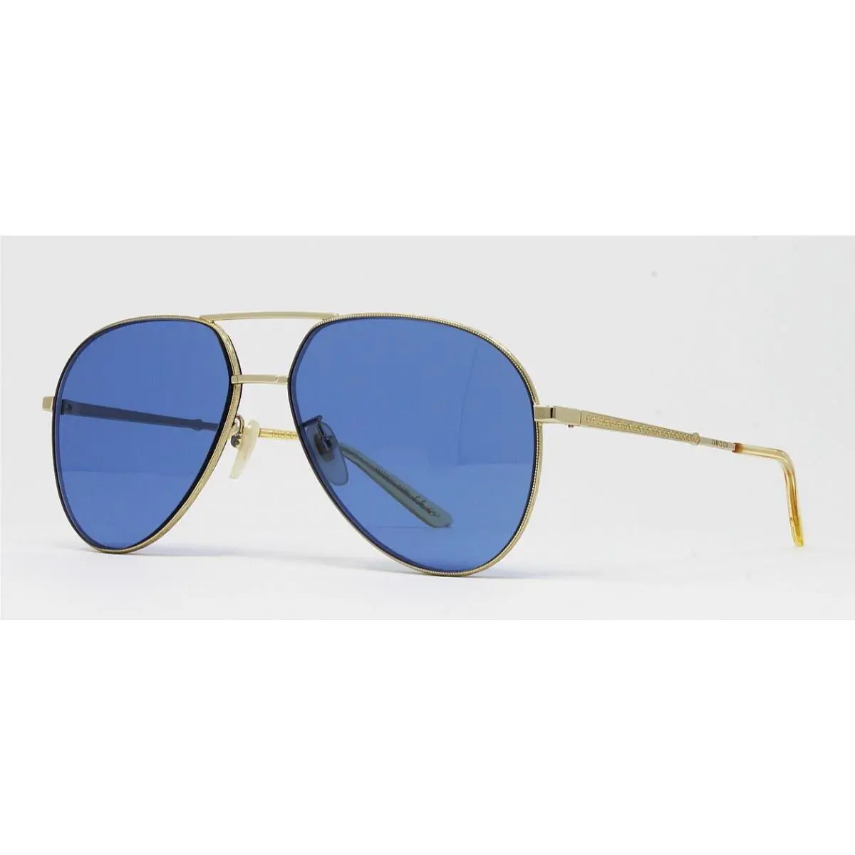 Gucci GG0356S 003 Aviator Metal Gold 59mm Blue Lens Unisex Sunglasses