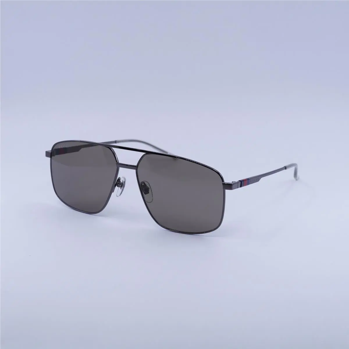 Gucci GG1676S 003 Shiny Dark Ruthenium/brown 60-14-145 Sunglasses
