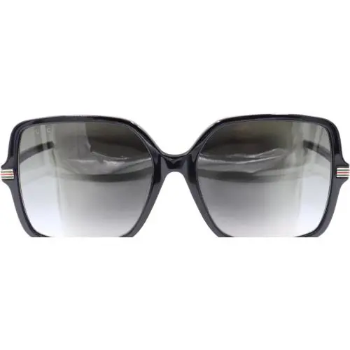 Gucci Women Square Polished Black Gray Sunglasses GG1448SA 001 59